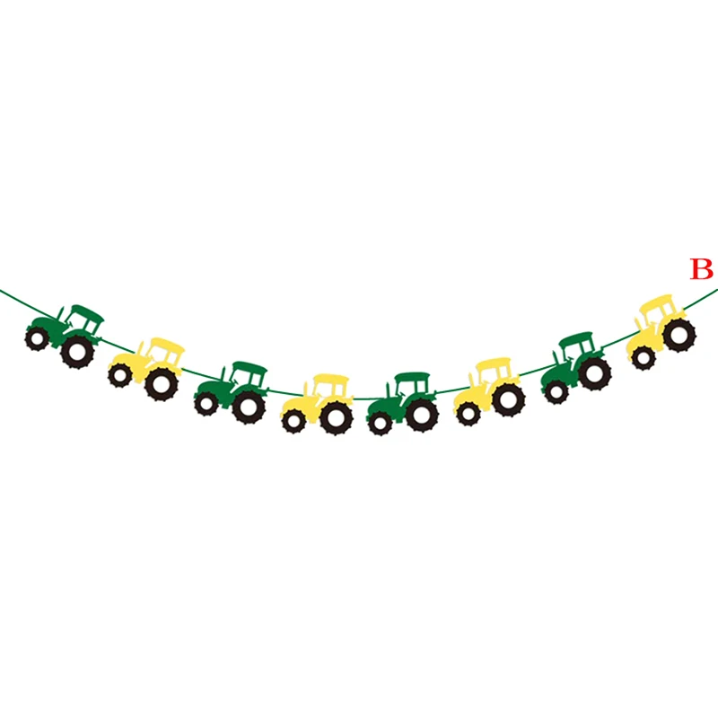 Грузовые автомобили гирлянда из ткани подвесные украшения для маленьких мальчиков детская спальня декор для вечеринки в честь Дня Рождения - Цвет: B