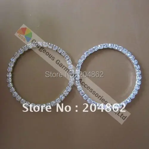 

20PCS 40 50 57mm SS16 4mm Czech Clear Rhinestone Buckle Crystal AB ring Gold Silver Set DIY horse browbands Gament Accessories