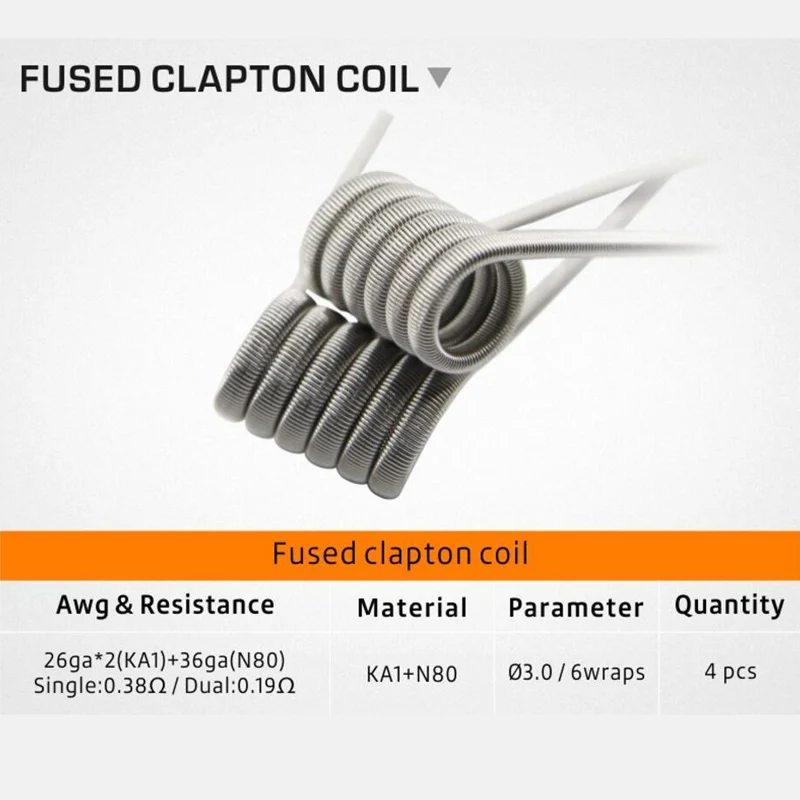 Катушка Geekvape 6 в 1 катушка Alien Alpha Braid Fused Clapton Helix Clapception Tidal для электронной сигареты