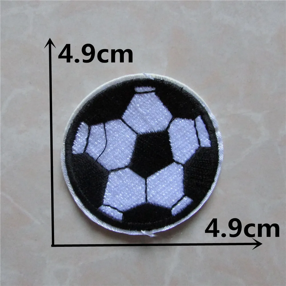 

Cheap High quality 1PCS soccer ball patches stripes Clothing accessories Embroidery Applique Decoration Accessories Hotfix C212