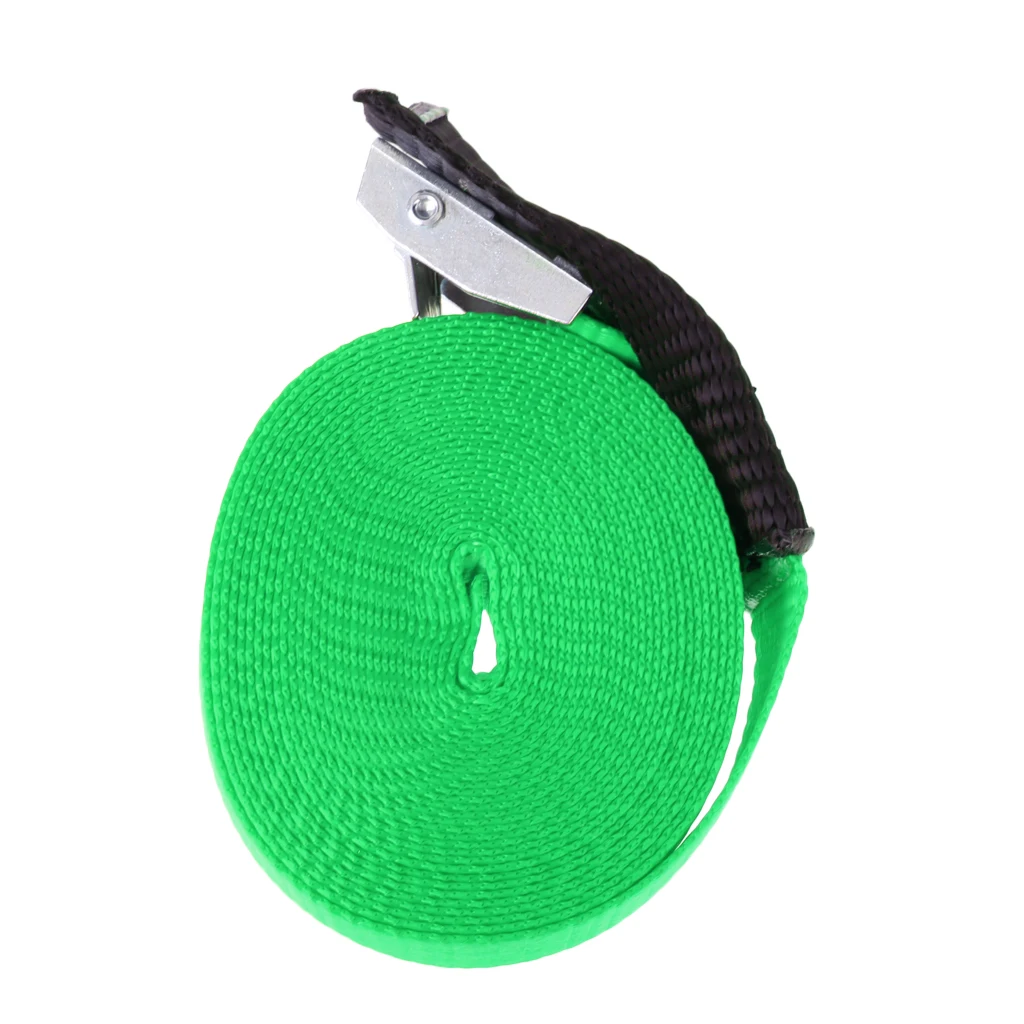1 inch Wide 5 Meters / 3 Meters Kayak Tie Down Strap Pack Lash Belt Metal Buckle Fabric Protector Luggage Cargo Lash Belt