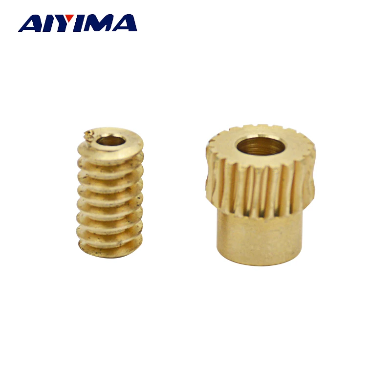 Aiyima 1 par 0,5 Modulus Motor salida cobre gusano rueda engranaje 1:20 para DIY Aiyima 1 par 0,5 Modulus Motor salida cobre gusano rueda engranaje 1:20 para DIY