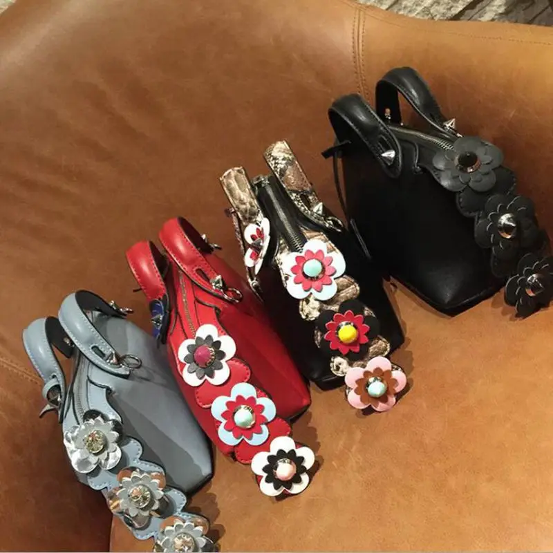 

2017  new fashion by the way ladies shoulder bags messenger boston mini spring flowers handbag leather cross body bags