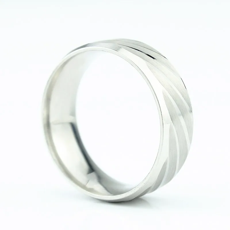 Мужские ювелирные изделия 8 мм широкий Стильный Личность кольцо Мужчины Титановый стальной Свадебный Кольца Ювелирные Украшения Кольца для женщин