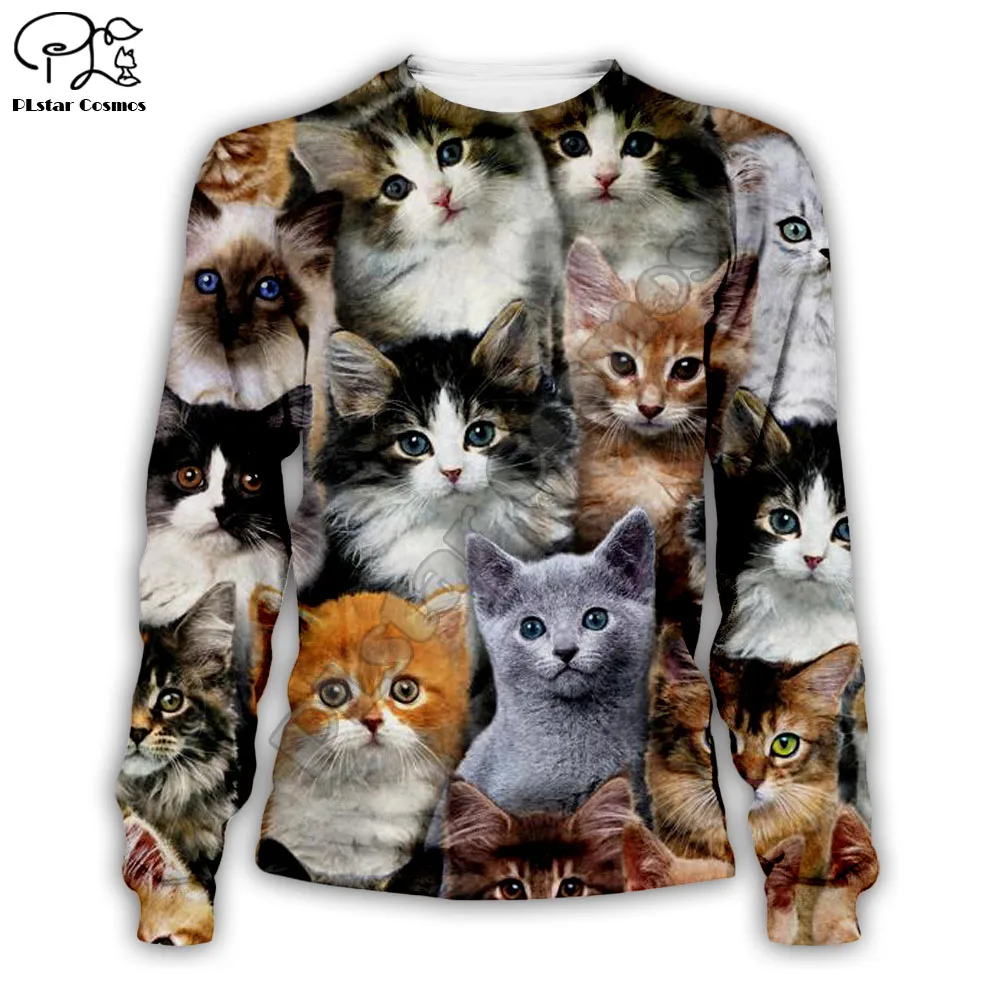  cute unisex sweatshirt 3d print dog cat graphic hoodies high quality brand top moleton mujer/homme 