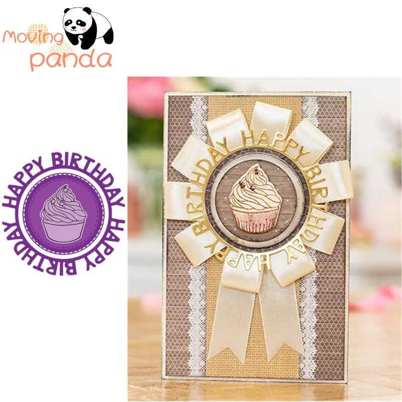

2019 Happy Birthday Metal Cutting Dies And stamp for Scrapbooking Card Album Making Stencil Metal Die Cut Dies and Stamps Sets