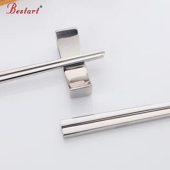 

10 Pairs Korean Style Chopsticks 304 stainless steel Hashi Sushi Chopstick Traditional Chinese Food Square Sticks Tableware Sets