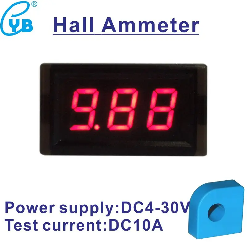 DC 10A Hall Transformer DC Hall Ammeter Current Meter Ampere Meter Test