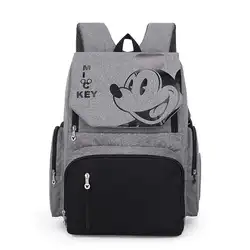 Disney модная сумка для подгузников водонепроницаемый рюкзак для мам сумки для беременных дорожные детские пеленки для ухода сумка для мамы