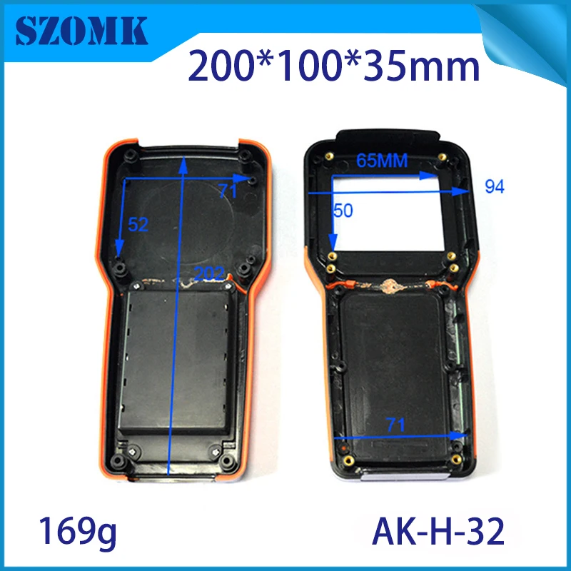 szomk plastic box enclosure electronics project box junction box plastic housing abs electrical handheld enclosure control box 5xAA battery (18)