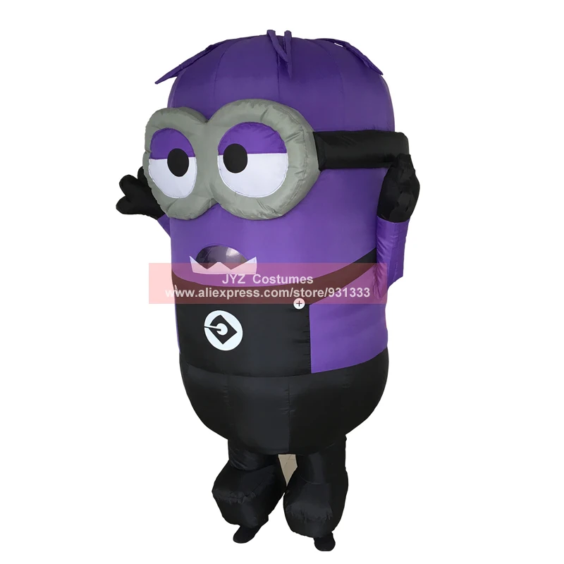 Inflatable Adult Minion Costume Halloween Cosplay Party Despicable Me Minion Costume Mascot Air blow Up Outfits Fancy Dress (5)