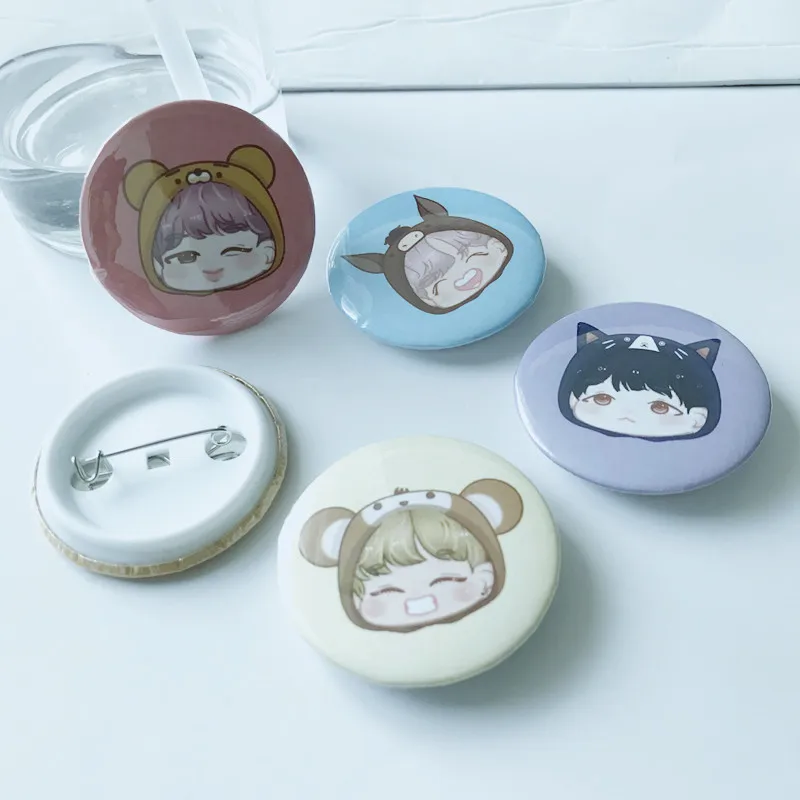 

Hot sales custom tin button badge with custom logo printing