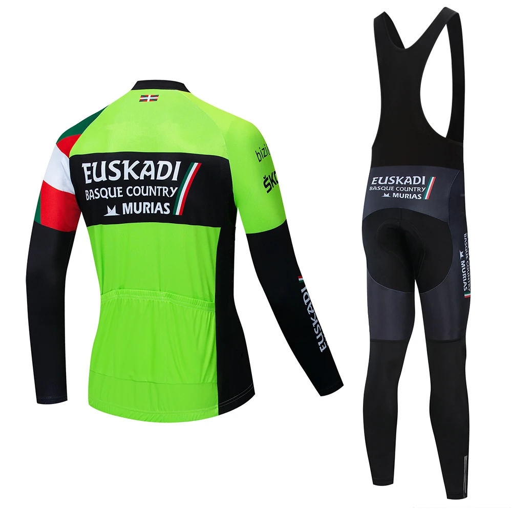 EUSKADI тонкий отрезок длинный рукав Велоспорт Джерси комплект одежды Майо Ropa Ciclismo Одежда для велоспорта велосипед форма набор