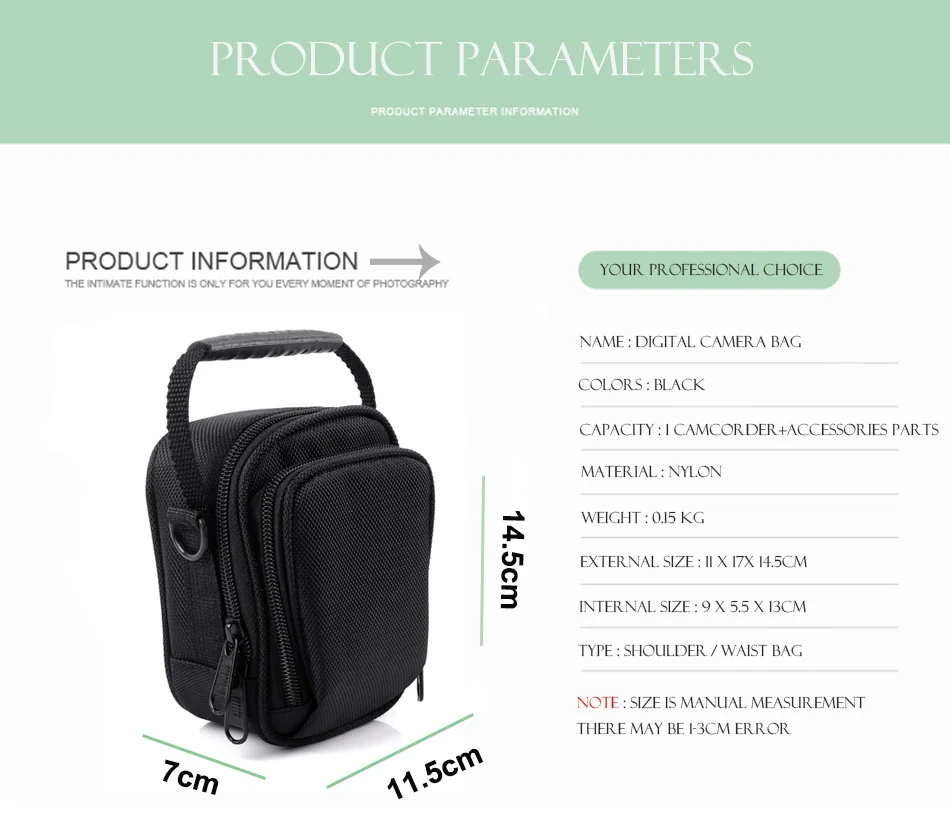 Camera Bag Case Shoulder Bag Waist Packs Covers for Canon PowerShot G7X Mark II G9X G7X SX730 SX720 G7X2 G7XII G5X G16 G15 G12