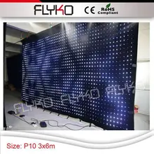 P10cm 3x6 m бар dj PC контроллер светодиодные видео световые шторы