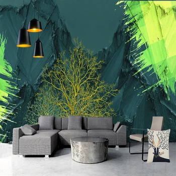 

Custom 3D Wallpaper For Bedroom Walls Modern Art Mural Abstract High Mountain Tree Living Room Sofa Background Photo Wall Paper