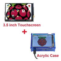 Raspberry Pi 3 Model B 3.5 inch LED TFT Touch Screen Display +Stylus+ Acrylic Case Compatible Raspberry Pi 2  Free Shipping