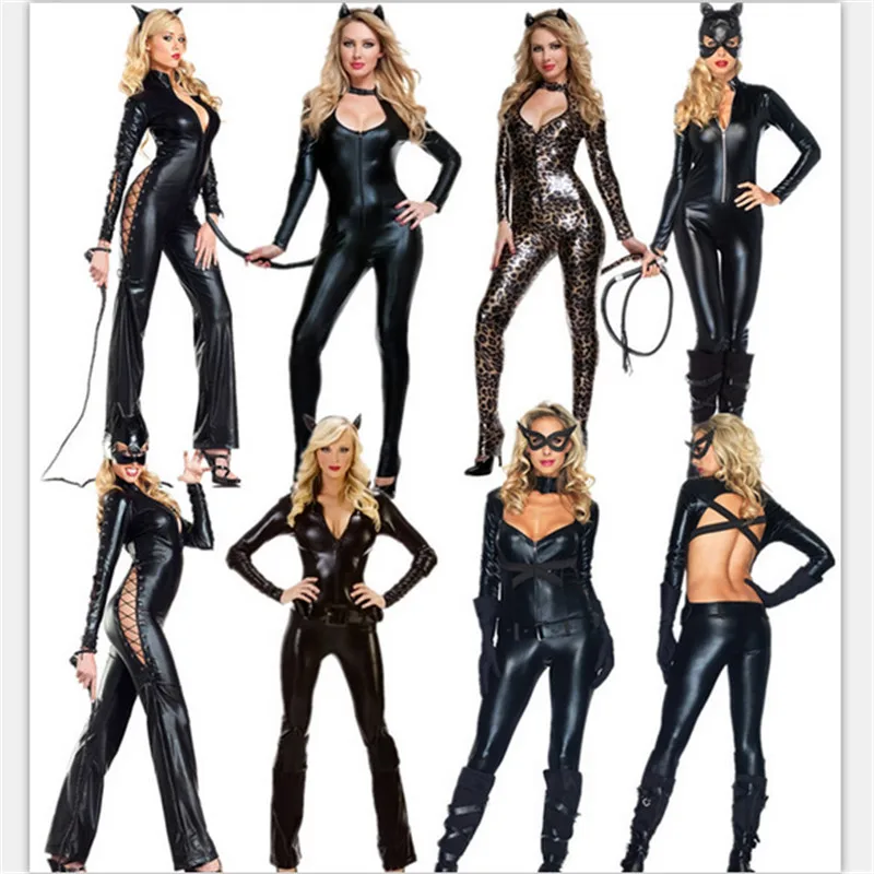 2018 new Sexy Cat Costume Manica Lunga Nero Jumsuit Cuoio Catwoman vestiti  Donne del Partito cosplay Costumi di Halloween di alta qualità|halloween  cosplay|womens cosplay costumesparty costume - AliExpress