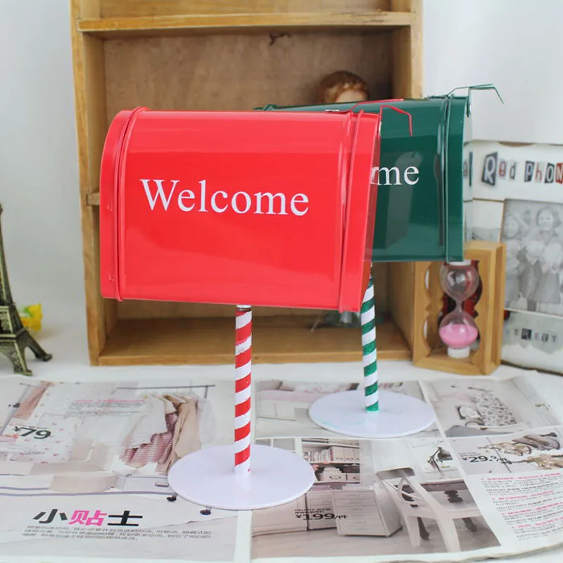 

DIY Crafts photo props/home decoration Mailbox with stand/ Storage for Letter Box /greeting /post card