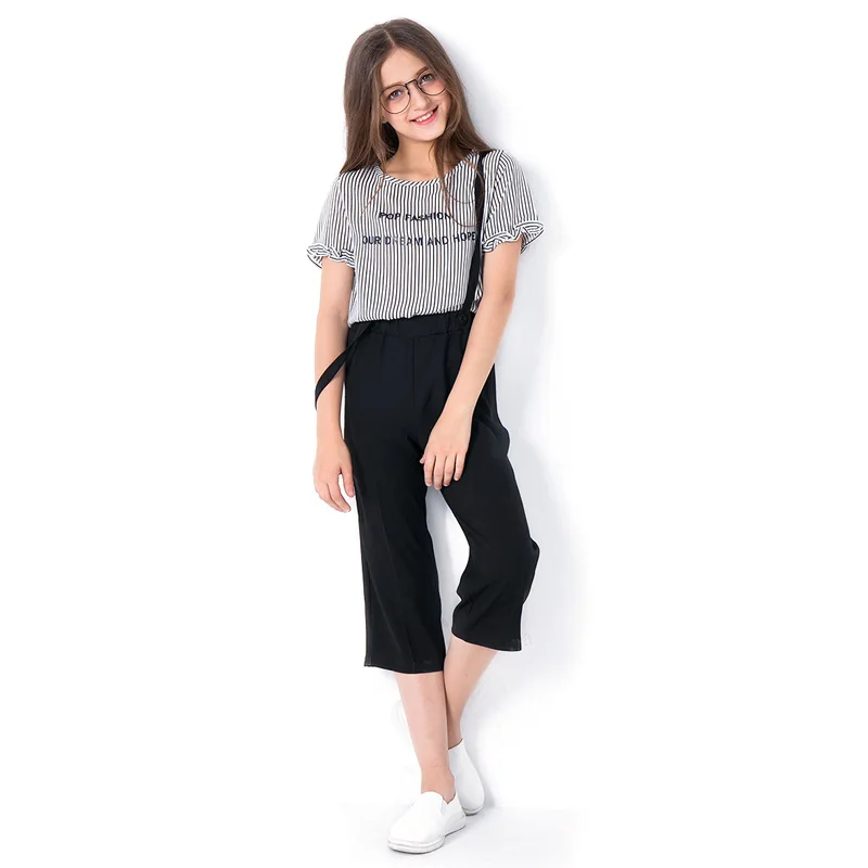 

Summer Girls Clothing Set T-shirts Pants Kids Suits Two-piece Teenage Girl Tracksuit size 6 7 8 9 10 11 12 13 14 years