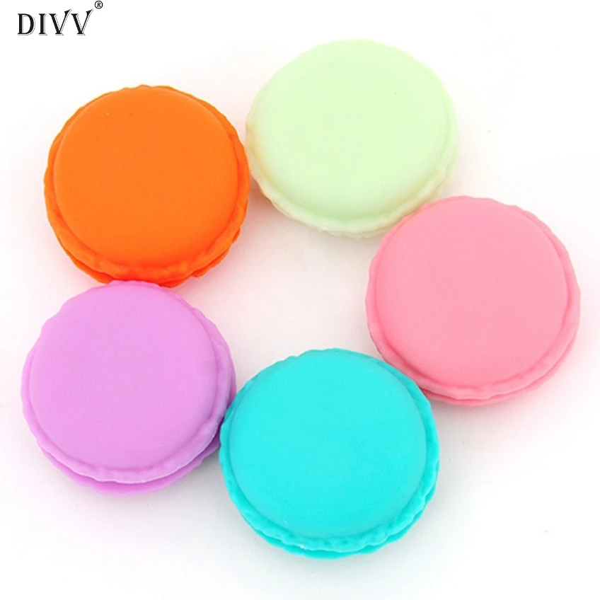 

DIVV 6 PCs 4.5 x 2cm Creative Mini Earphone SD Card Macarons Bag Storage Box Case Carrying Pouch Gifts Plastic