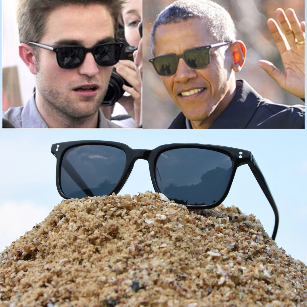 Square sunglasses in acetate with polarized lenses Outlet