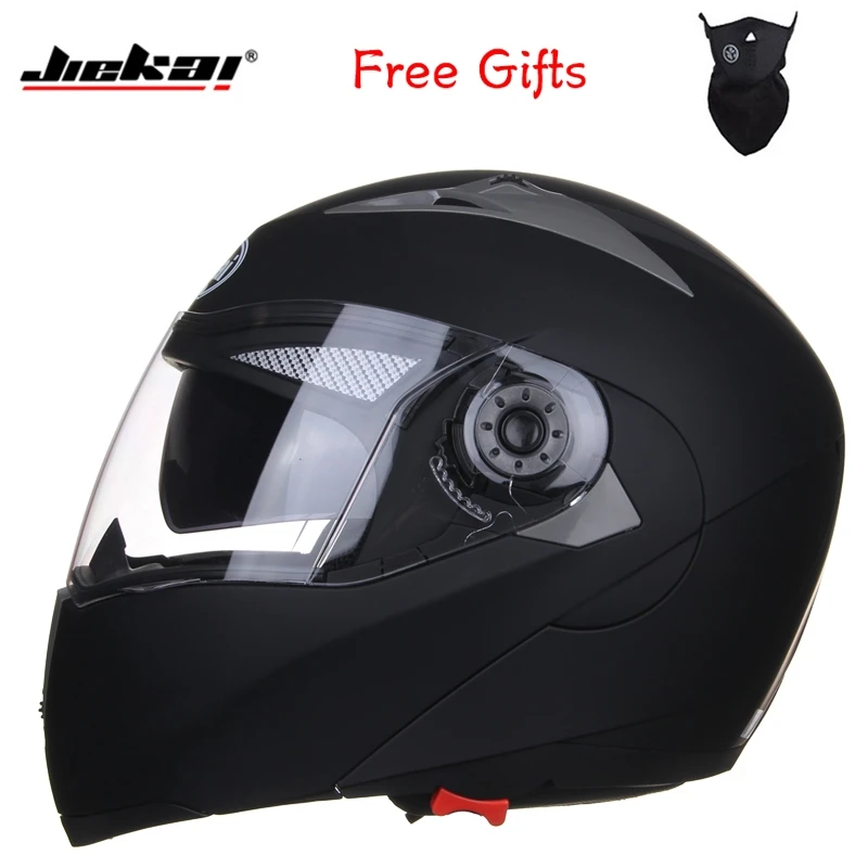 

up to date DOT Approved Double Lens Flip Up Motorcycle Helmet Casco Racing Capacete With Inner Sun Visor Matte Black