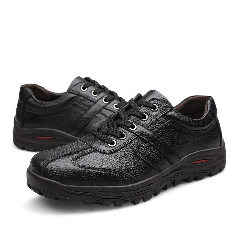 

Plus Size 38-48 Dropshipping Fashion Men Shoes Male Cow Genuine Leather Shoes Lace-Up Breathable Men's Casual Shoes Formal