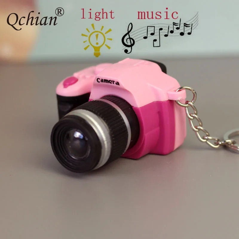 

Fashion Mini LED Glowing Sound SLR Camera Toy Decoration Pendant Keychain Photography Souvenir Keyring Small Gift