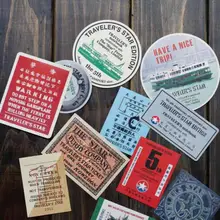 Estampillas adhesivas Retro Vintage de Japón, etiqueta personalizada, pegatina hecha a mano para los viajeros de Midori, pegatinas de papelería para diario