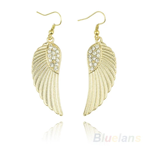 Hot Fashion Rhinestone Angel Wings Dangle Earring Silver Gold Hot Fashion Rhinestone Angel Wings Dangle Earring Silver Gold Earrings For Women 042u