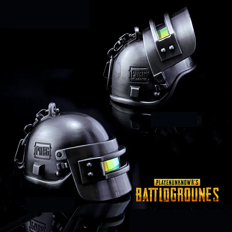 Game Playerunknown's Battlegrounds Cosplay Accessories Level 3 Helmet PUBG Metal Pendant Keychain K