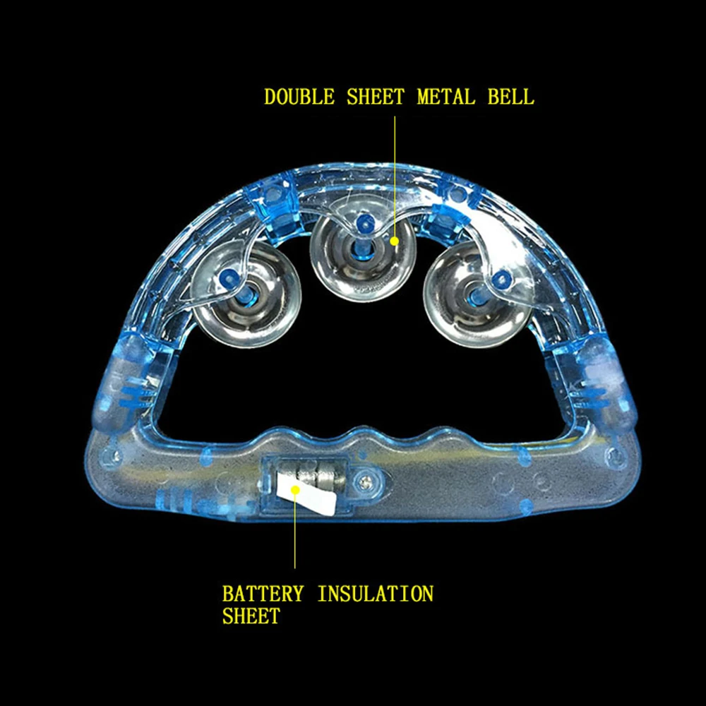 Красочный светодиодный мигающий детский погремушка ручной фонарь-раструб светодиодный бубен люминесцентные игрушки для Chritmas бар KTV вечерние Cheering Prop