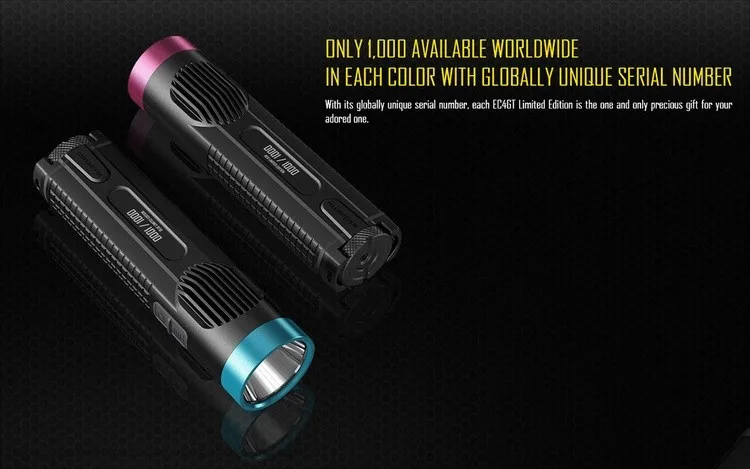 2019 NITECORE LIMITED EDITION EC4GT 2x Micro-USB аккумуляторная батарея + зарядный кабель удобный портативный 1000 люмен излучатель фонарик