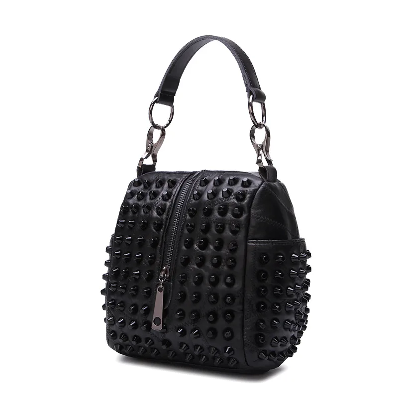 black rivet purse
