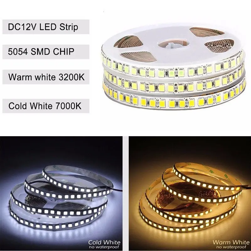 5 м DC12V Светодиодная лента 5050 5054 4040 SMD 120 светодиодов/м супер яркая светодиодная IP20