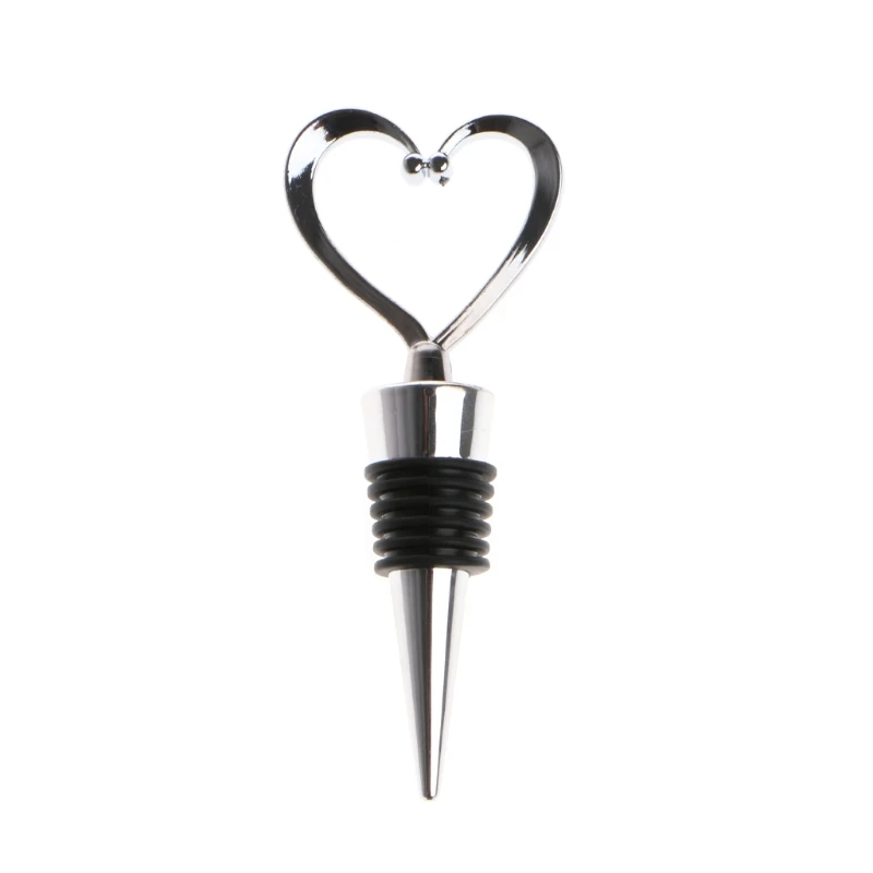 Elegant Love Heart Shaped Twist Thread Sealed Wine Bottle Stopper For Bar For Kitchen