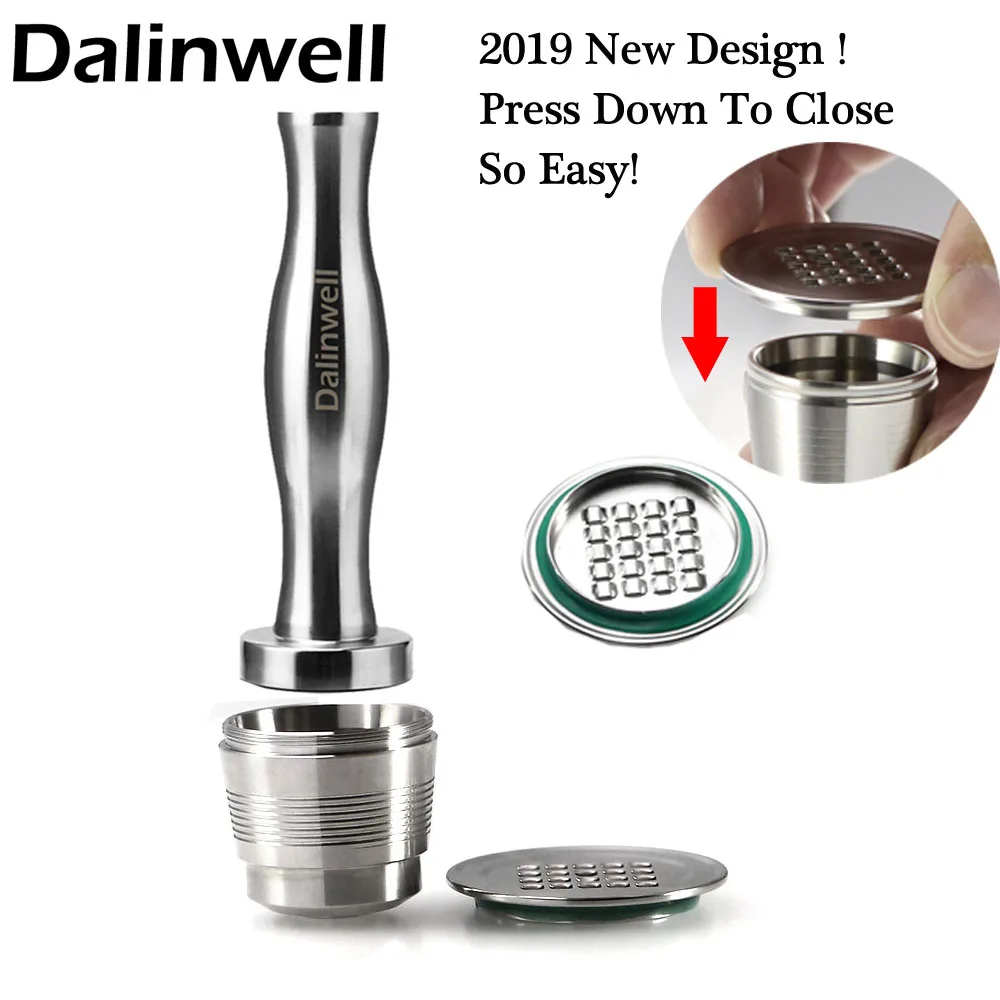 

Nespresso Reusable Metal Coffee Capsule Tamper Setware Refillable Sweet Taste Coffee Filter Cup Pod For Nespresso Coffee Maker