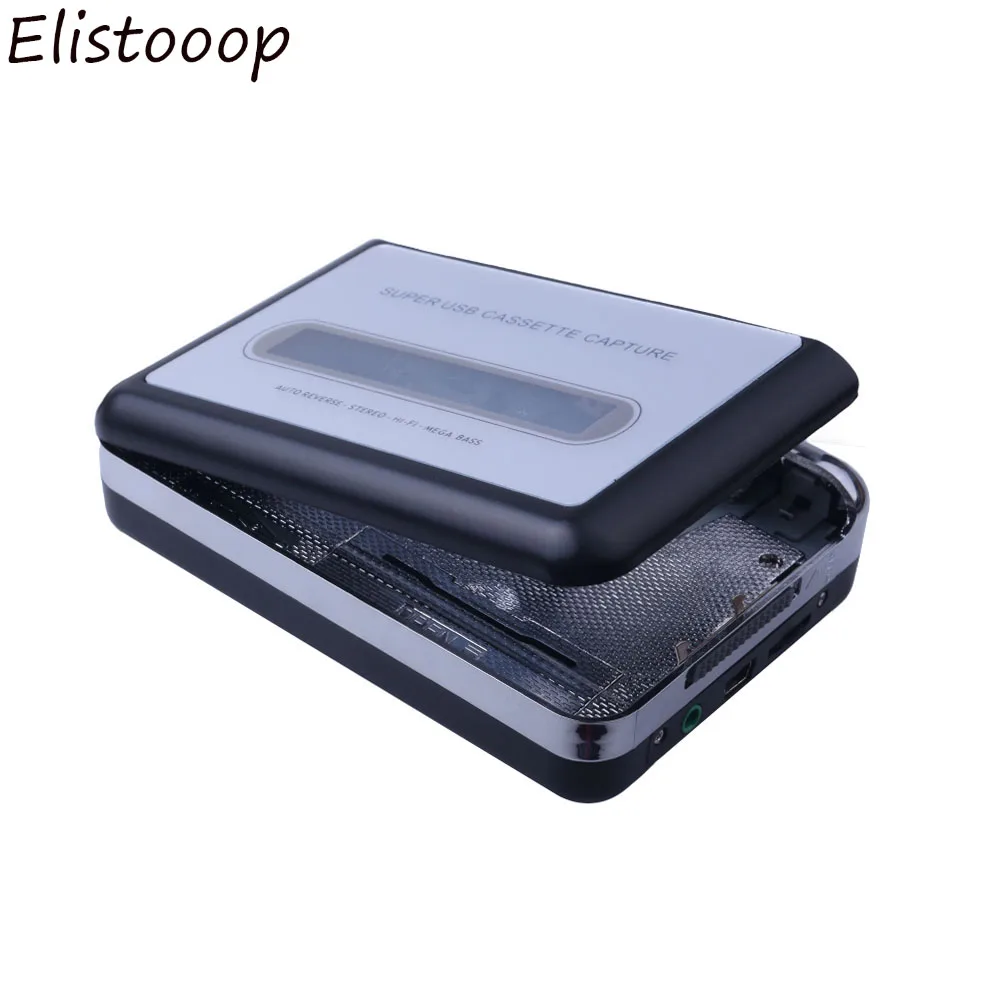 USB Cassette Capture Radio Player Portable USB Cassette Tape to MP3 Converter Capture Audio Music Player Tape Recorder