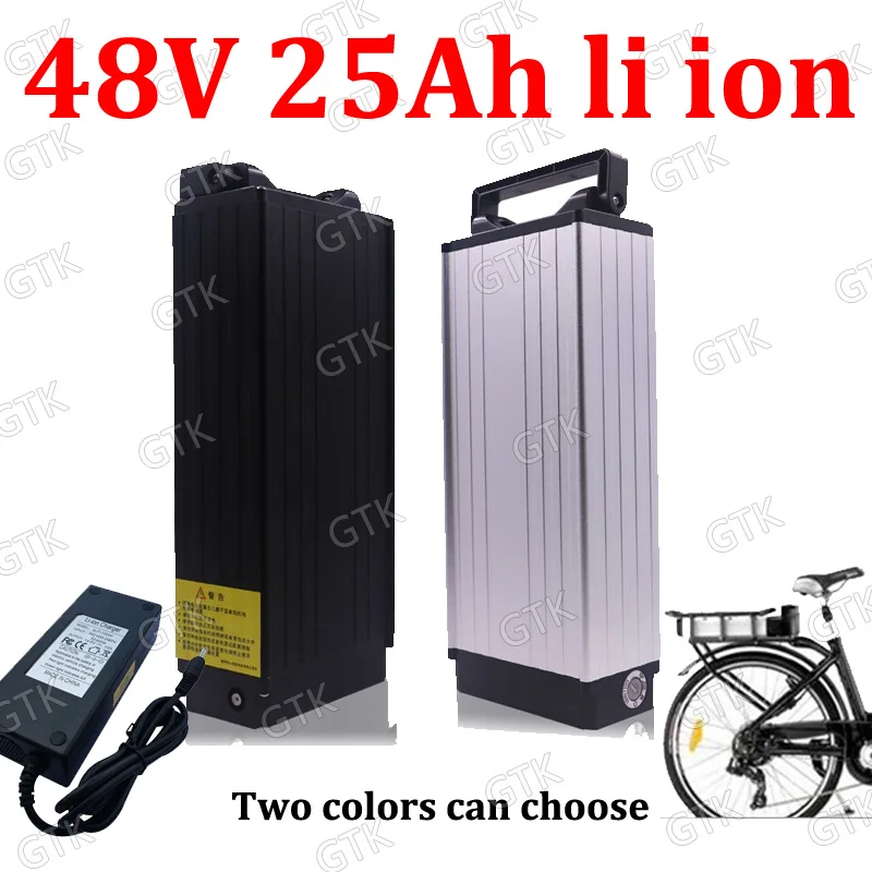 GTK 48V 25AH литий-ионная задняя стойка batteria 18650 li ion с BMS для 1200w BBSHD мопед велосипед