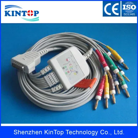 

Compatibe New GE-marquette 10-leads GE EKG Cable With IEC/ Banana 4.0 plug, 3.5M with CE approved MicroSmart,500/1100