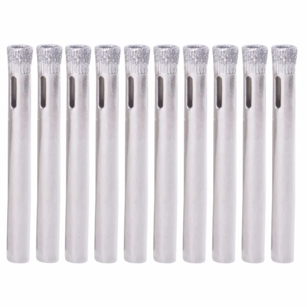 

10 Pieces 6MM/8MM Diamond Tool Drill Bit Set Ceramic Tile Glass Hole Saw Drill Set