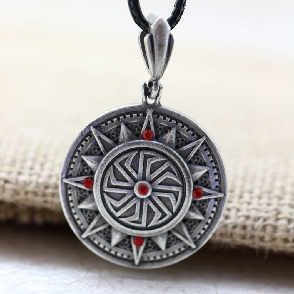 10 шт. Kolovrat Sllavics Подвеска Ожерелье Sun Wheel славянский Амулет подвеска ожерелье Pagan
