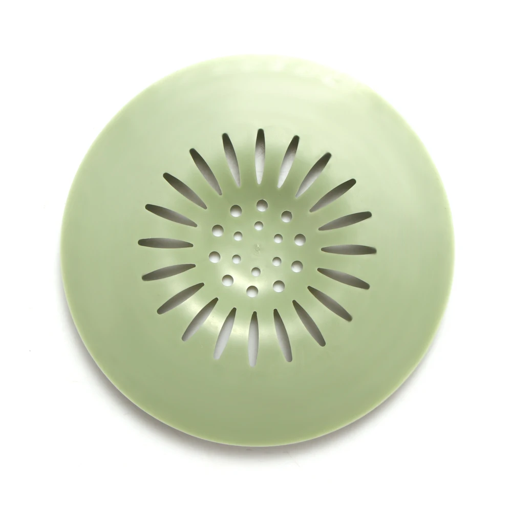 Кухонная сливная система силиконовый улавливатель волос Ванная комната фиксаторы уход за кожей лица маска фильтры крышка для душа бассейна фильтры для раковины пол столовая кухня - Цвет: green