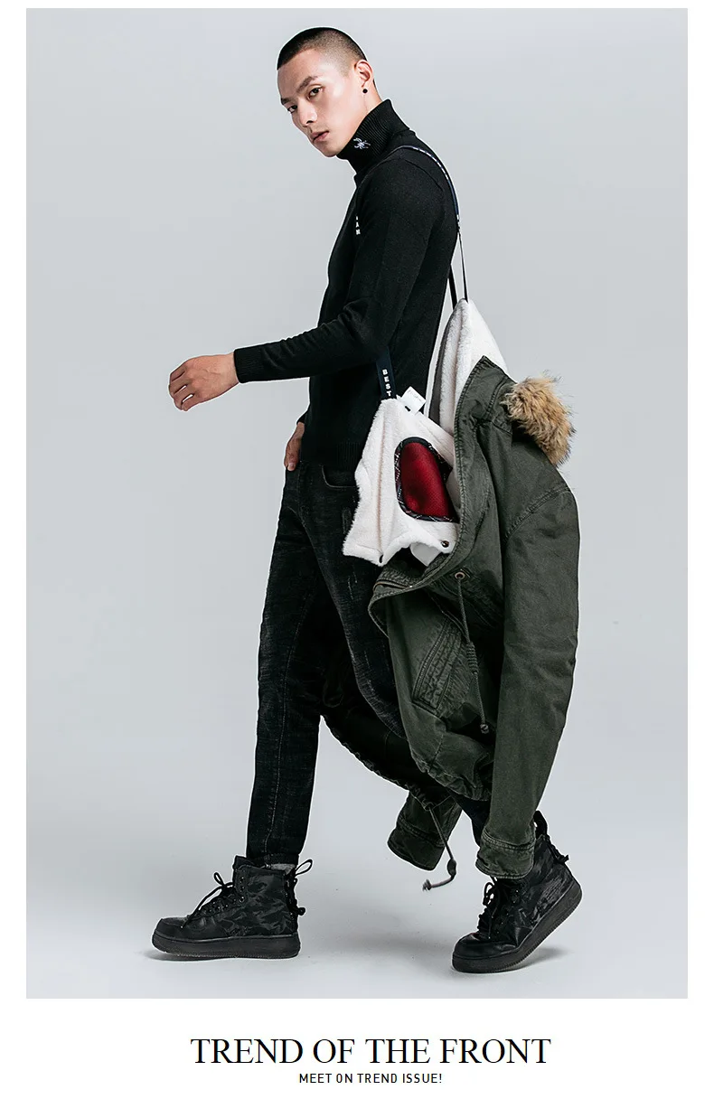 Мужская Зимняя Куртка парка мужские пальто 2018 зимняя куртка мужская однотонная тонкая утепленная меховая верхняя одежда с капюшоном
