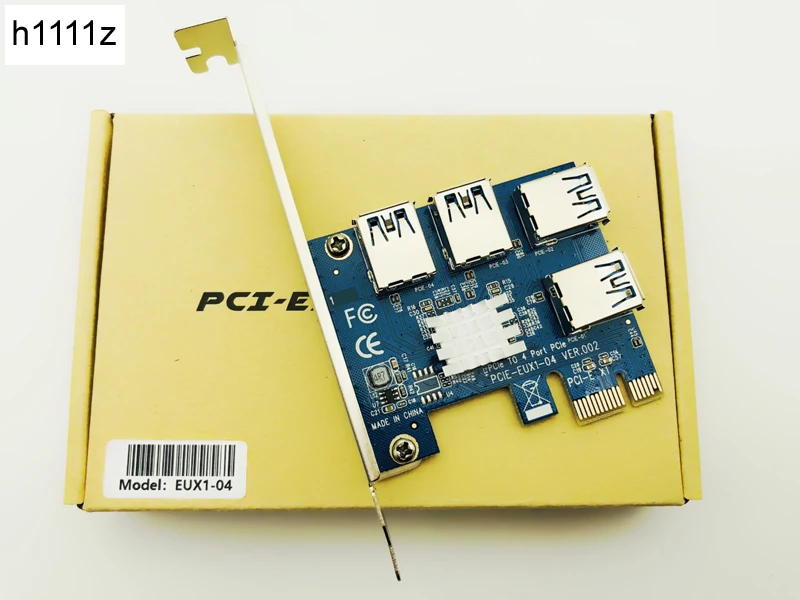 Дешево Горячая PCIE PCI E PCI Express Riser Card 1x до 16x1 до 4 font b USB b font 3,0 слот мультипликатор концентратор адаптер для Биткоин Майнер BTC устройств