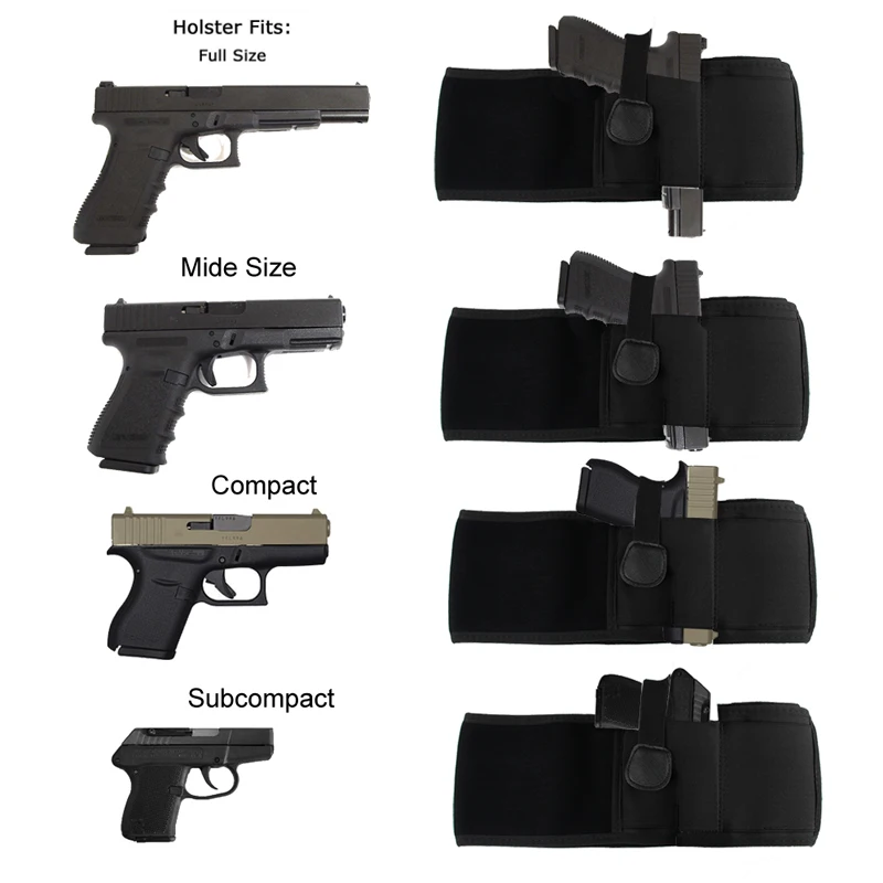 Тактический правая левой кобуры пистолет брюшной ремень подходит для большинства Пистолеты Пистолет Невидимый кобура для охоты Airsoft 31-0026