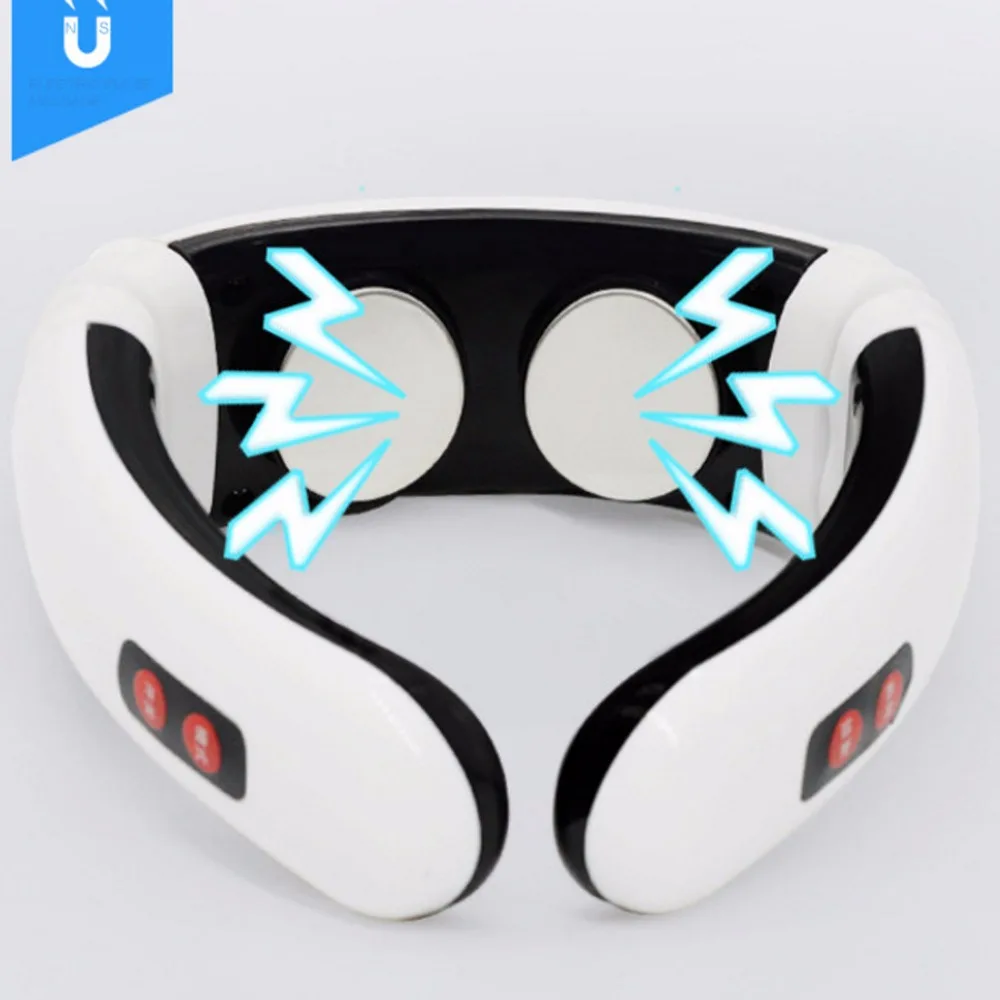 Cervical Vertebra Massager Impulse Treatment Massage Device Electric