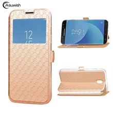 Чехол-раскладушка кожаный чехол для телефона для Samsung Galaxy J3, J5, J7 года Pro J 3 5 7 17 см J730F J530F SM-J330F SM-J530F SM-J730F ЕС чехол