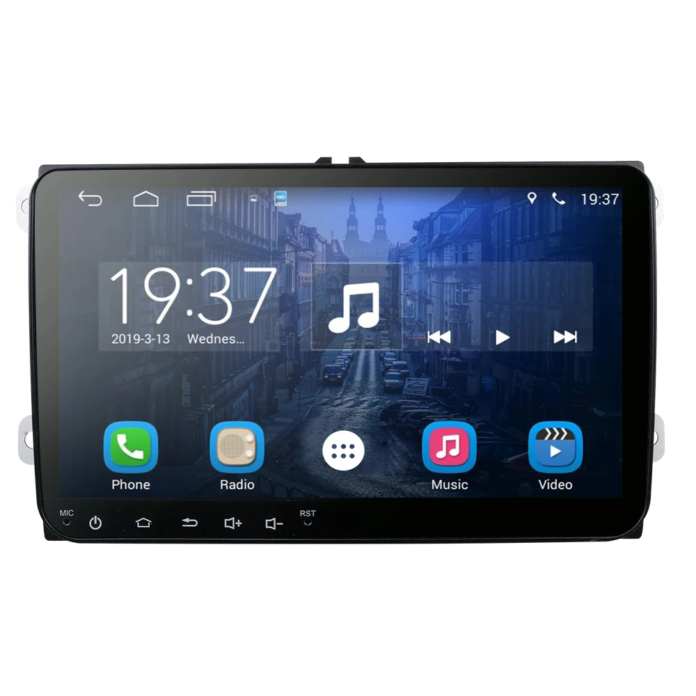

1G android 9.0 car dvd player for VW polo golf passat tiguan skoda yeti superb rapid for skoda gps navi